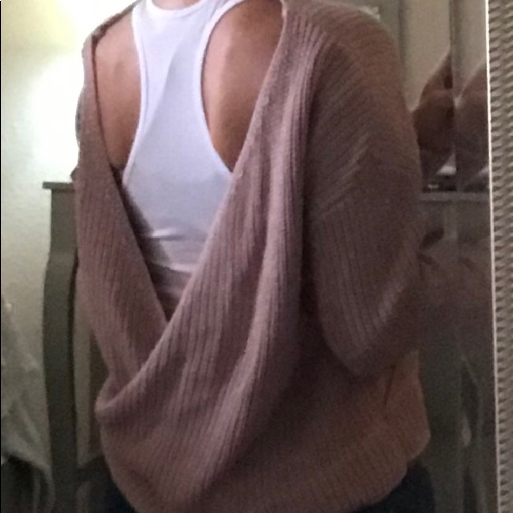 Open back sweater